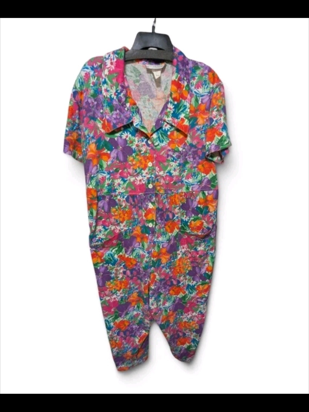 Onsie Romper Maternity 80s Floral Oversized Large